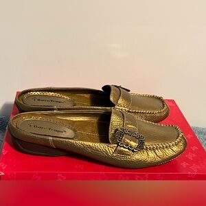 BareTraps Metallic brown Slip-On Loafers with Decorative Buckle size 8